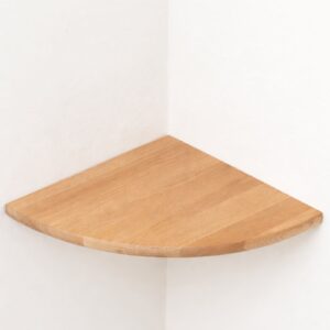 Wooden Corner Shelf – Elegant Space-Saving Wall Shelf for Home or Office – Premium Quality Oak Wood